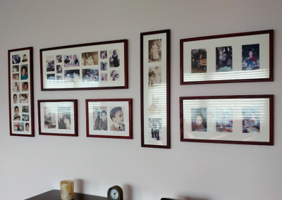 Photo collage gallery wall