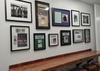 Gallery wall in Los Angeles office