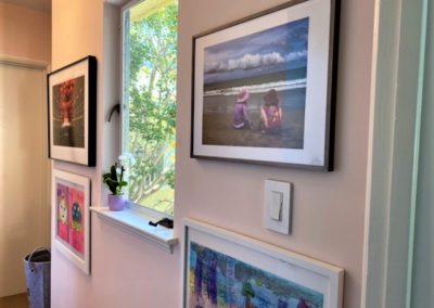 Art and photos in Santa Monica home