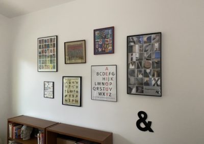 Gallery wall in Mulholland home