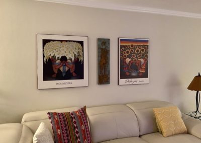 Culver City townhouse livingroom wall art