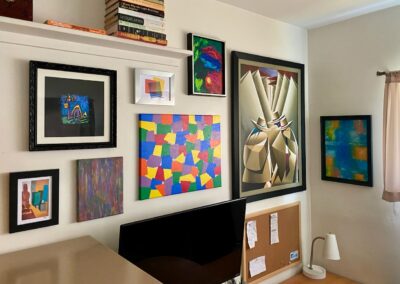 Gallery wall in Hawthorne home office