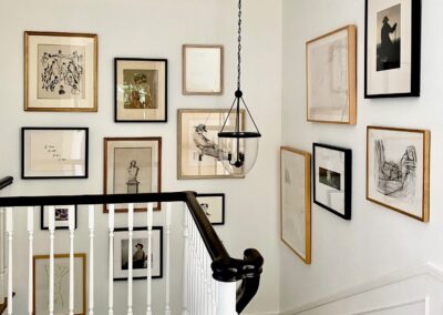 Gallery wall in Silverlake home